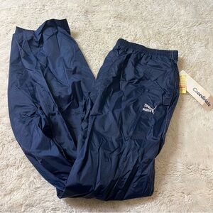 Vintage Puma 90s Navy Blue Windbreaker Pants Size Medium  New! Y2K